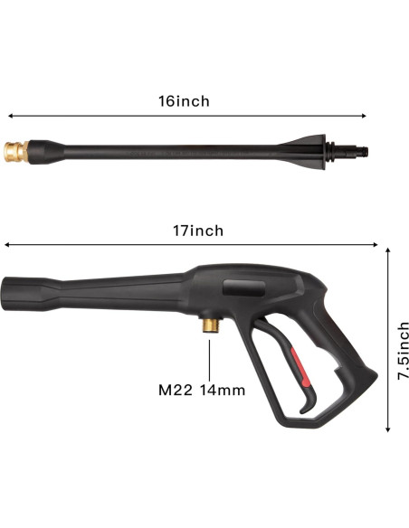 Kit de pistola de pulverización Mairbear 2000 PSI con 5 boquillas