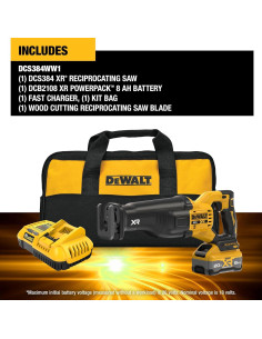 Sierra Recíproca Inalámbrica DEWALT 20V MAX XR 6,93 kg 2