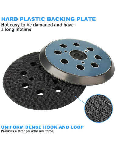 2 Pcs Almohadilla Lijadora 5" Gancho Bucle DeWalt Makita