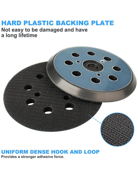 2 Pcs Almohadilla Lijadora 5" Gancho Bucle DeWalt Makita