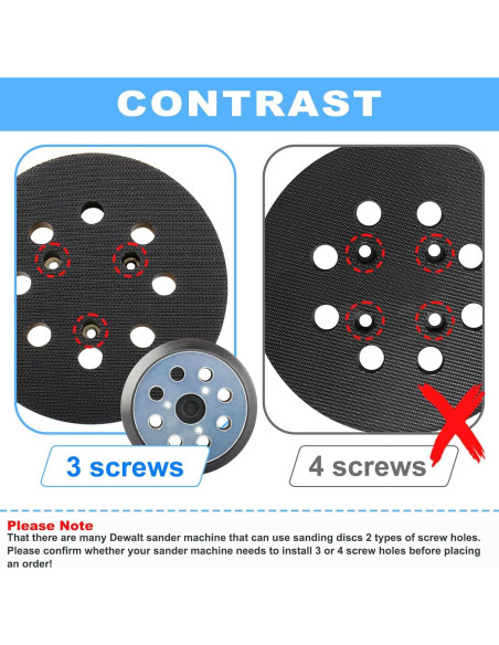 2 Pcs Almohadilla Lijadora 5" Gancho Bucle DeWalt Makita