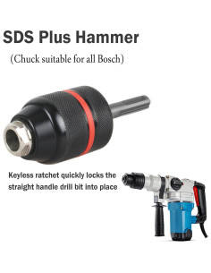 Mandril sin llave BOSCH 1/2" con adaptador SDS Plus 2
