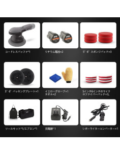 Pulidora Inalámbrica SPTA 12V con 2 Baterías y Kit 2