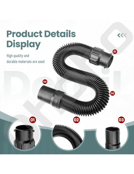 Manguera Flexible Anti-Estática Ohoho 198cm para Aspiradora