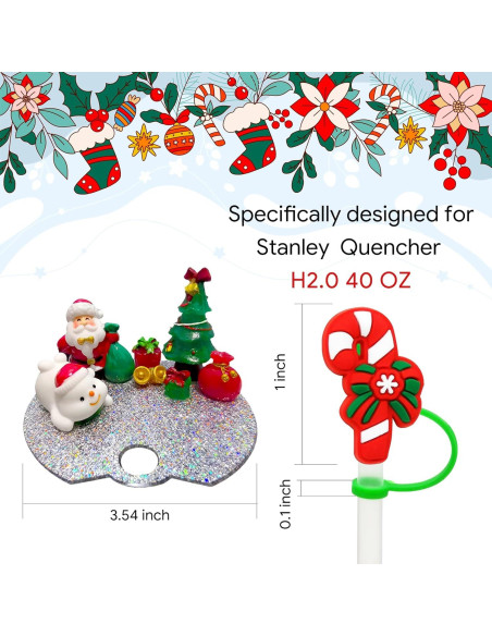 Accesorios Navideños VRHGL para Stanley Cup H2.0 40 OZ