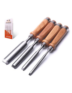 ATOPLEE Juego de 4 Cinceles de Madera 8mm a 25mm