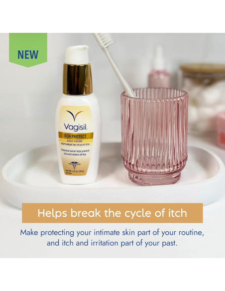 Crema Diaria Vagisil Itch Protect 56.7 g - Hidratante Íntimo Sin Fragancia