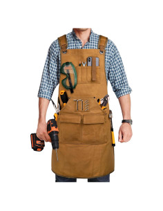 Delantal de Carpintería UUP Caqui 9 Bolsillos Ajustable