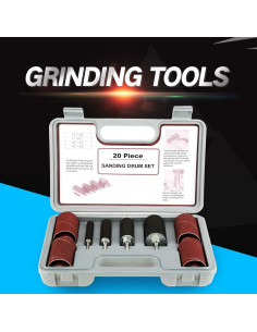 Juego de Lijadora de Tambor 20 Piezas Walfront con Estuche 2