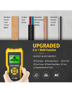 Escáner de Pared DIY-JEK TH360 - Detector de Madera y Metal 2