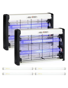 Zapper Eléctrico de Insectos Qualirey 2 Pcs 2800V Luz UVA