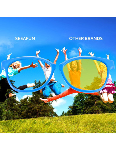 Gafas de Luz Azul SEEAFUN para Niños 3-12 Años UV400