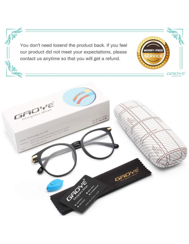 Gafas anti luz azul Gaoye GY1688 marco retro redondo