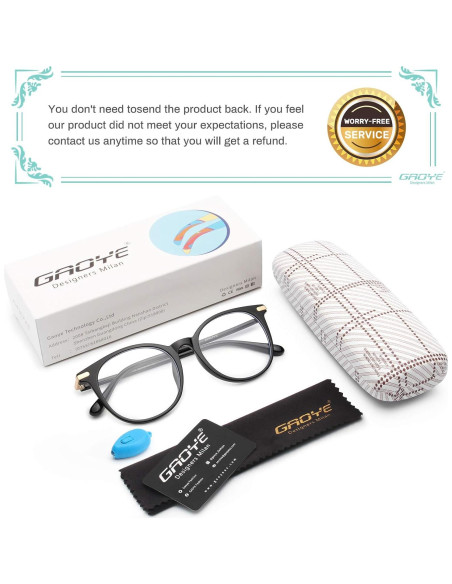 Gafas anti luz azul Gaoye GY1688 marco retro redondo