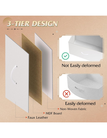 Cajonera WLIVE 3 Cajones con Ruedas, Blanco, 39.88x29.97x74.93 cm