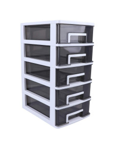 Organizador de Escritorio Sewroro 5 Cajones Transparente