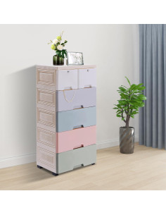 Gabinete de Almacenamiento HefengElec 6 Cajones 50x35x102cm 2