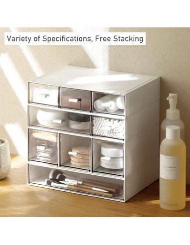 Organizador de Cajones Kulusion Blanco 3 Compartimentos Apilable