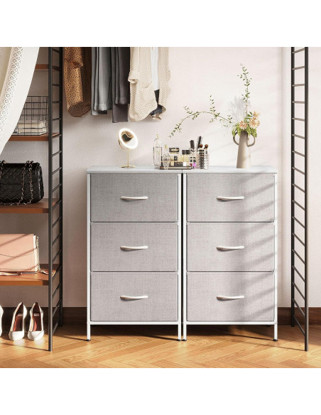 Cajonera AODK 3 Cajones Gris Claro para Dormitorio y Sala