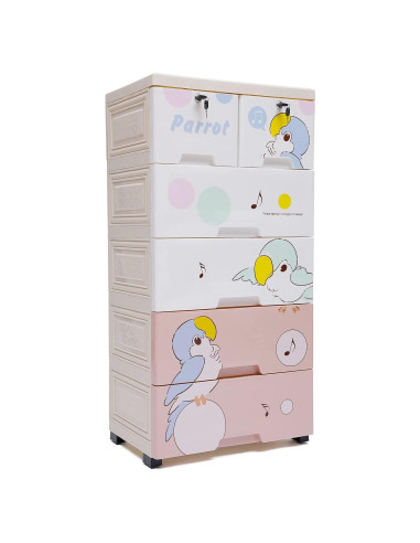 Armario de Almacenamiento Yaminie 6 Cajones Multicolor