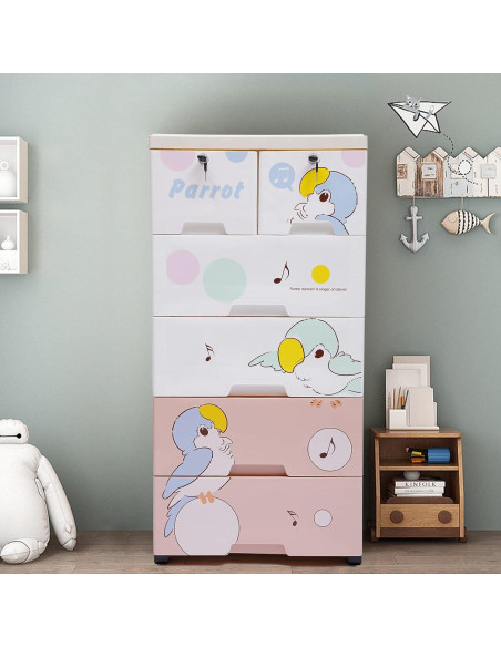 Armario de Almacenamiento Yaminie 6 Cajones Multicolor