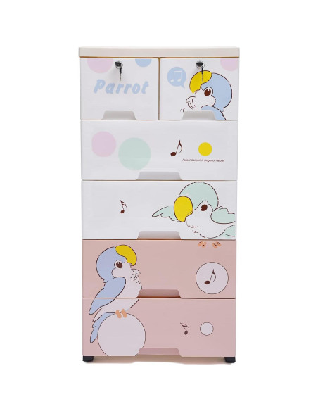 Armario de Almacenamiento Yaminie 6 Cajones Multicolor