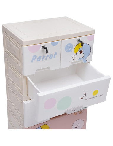 Armario de Almacenamiento Yaminie 6 Cajones Multicolor