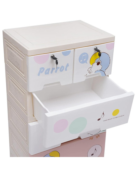 Armario de Almacenamiento Yaminie 6 Cajones Multicolor