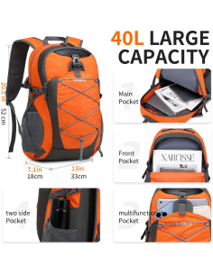 Mochila de Senderismo SHENHU 40L Impermeable Plegable Unisex 2