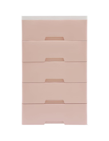 Armario de Almacenamiento TrueyEssence 5 Cajones Rosa
