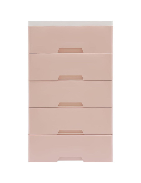 Armario de Almacenamiento TrueyEssence 5 Cajones Rosa