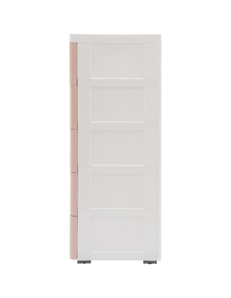 Armario de Almacenamiento TrueyEssence 5 Cajones Rosa