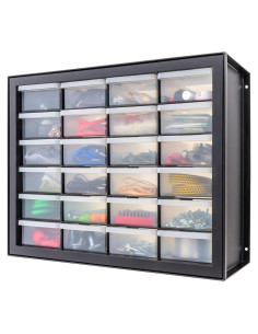Organizador de Cajones de Plástico IRIS USA 24 Cajones Negro