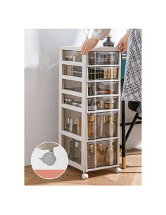 Carro de Almacenamiento FoeZoe 6 Cajones 81.3x26.7x34.3 cm Khaki