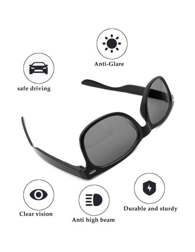 Gafas de Conducción Nocturna Antirreflejo DAJOOEE con Soporte