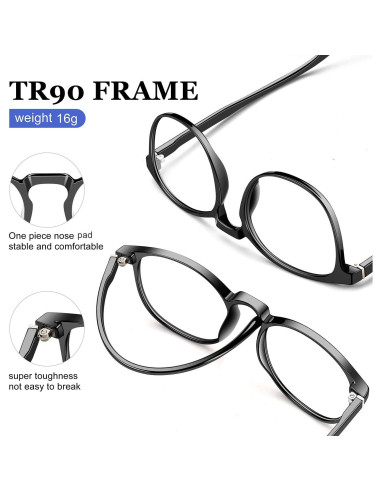 Gafas bloqueadoras de luz azul unisex TR90 - 2 paquetes