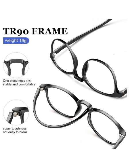 Gafas bloqueadoras de luz azul unisex TR90 - 2 paquetes