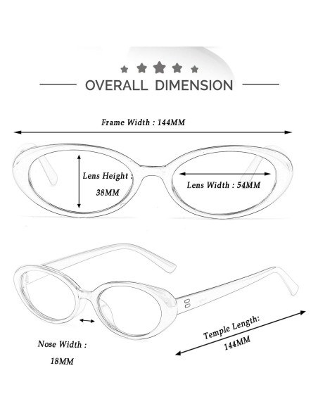 Gafas de bloqueo de luz azul KURSAN unisex retro ovaladas