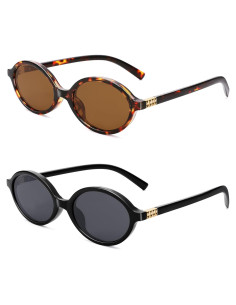 Gafas de Sol Retro Ovaladas NULOOQ para Mujeres 90s UV 99%
