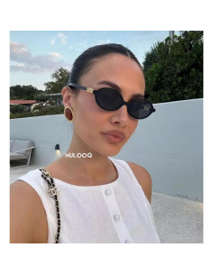 Gafas de Sol Retro Ovaladas NULOOQ para Mujeres 90s UV 99% 2
