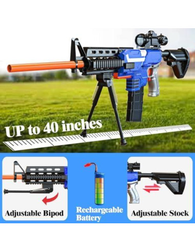 Rifle de Juguete Vioofun Automático con Chaleco y Dardos