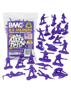Figuras Soldado Femenino BMC - 36 Piezas Púrpura