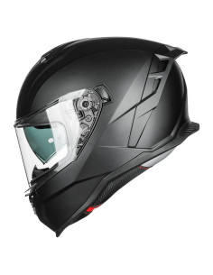 Casco de Motocicleta ILM MF567 Doble Visor Negro Mate L