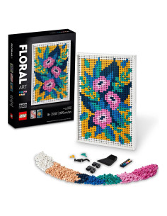 LEGO Art Floral 31207, 3en1, Decoración de Pared DIY