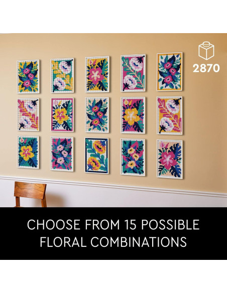 LEGO Art Floral 31207, 3en1, Decoración de Pared DIY LEGO Art Floral 31207, 3en1, Decoración de Pared DIY