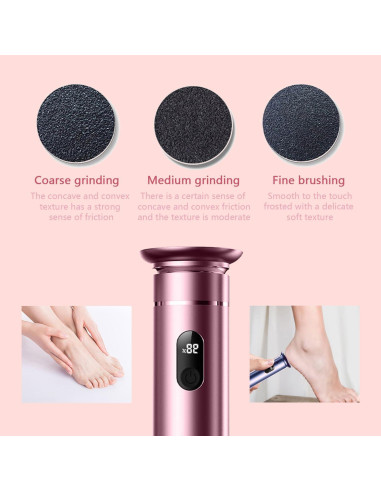 Removedor de Callos Eléctrico SUILU Oro Rosa con Discos de Lija