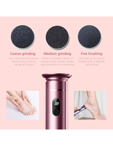 Removedor de Callos Eléctrico SUILU Oro Rosa con Discos de Lija