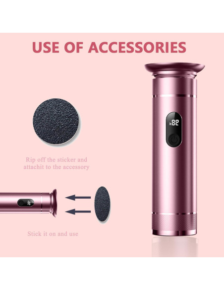 Removedor de Callos Eléctrico SUILU Oro Rosa con Discos de Lija