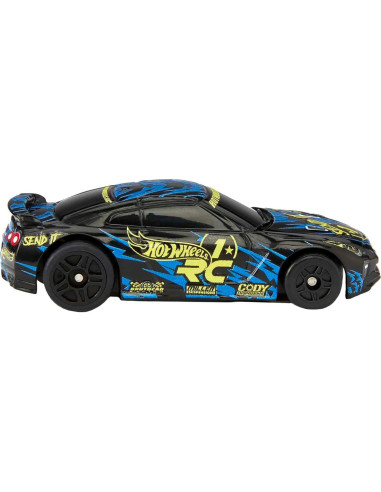 Coche de Juguete RC Hot Wheels Nissan GTR 1:64 Pista y Fuera