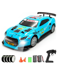 Coche RC Drift RACENT 1:14 25 km/h 4WD Azul con 2 Baterías